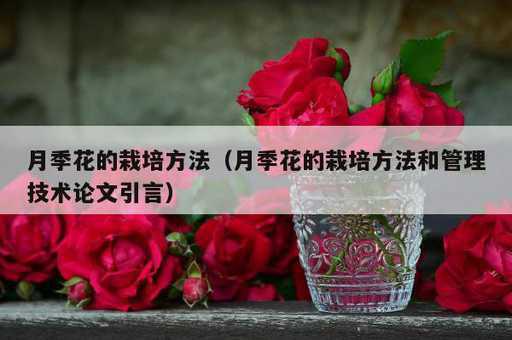 月季花的栽培方法？月季花的栽培方法和管理技术论文引言_https://www.86362.com_资讯_第1张