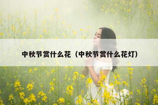 中秋节赏什么花？中秋节赏什么花灯